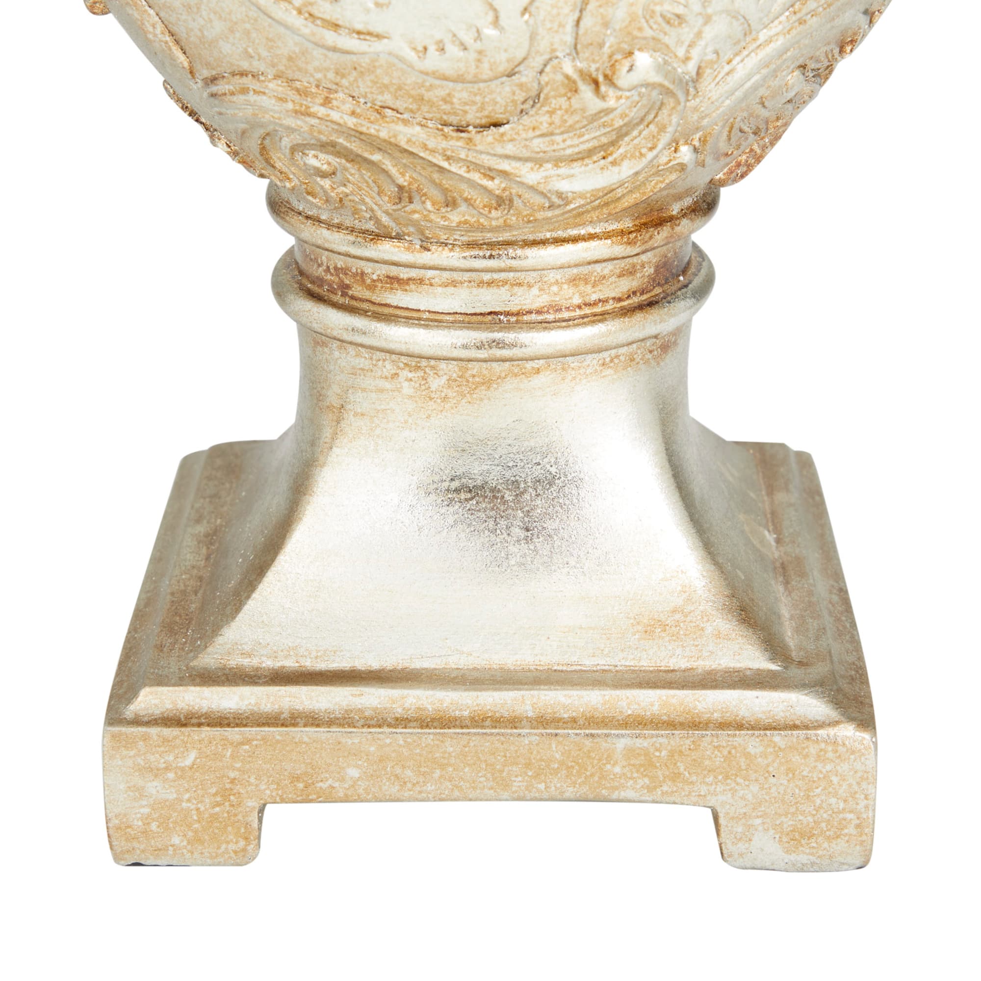 Gold Polystone Traditional Vase, 7" x 7" x 7"